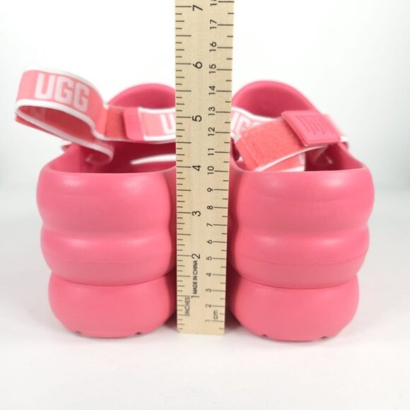 NWOB UGG AWW Yeah Pink Chunky Slide Strawberry Cream Slingback Plattform‎ Sz 11 - Picture 9 of 16